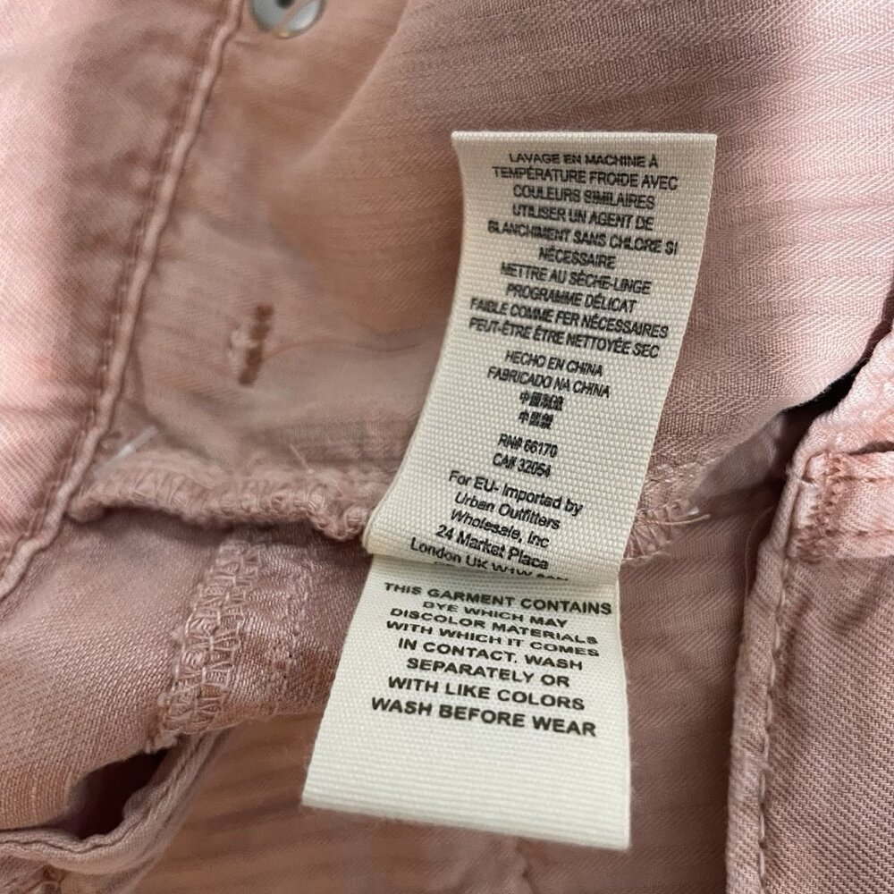 Free People We the Free Braided Pink Utility Harem Shorts Women’s 8 New - Picture 8 of 9